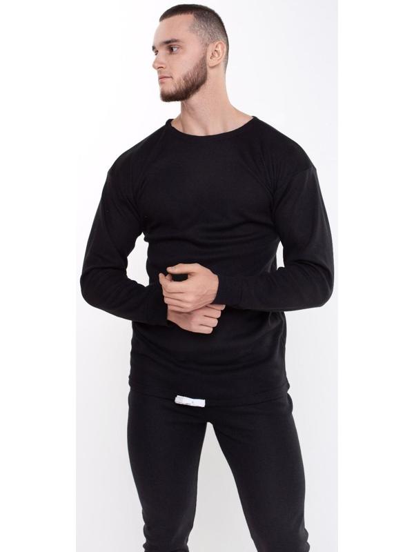 Термобелье мужское (джемпер, кальсоны) НАЧЁС, цвет чёрный, размер 56-58
