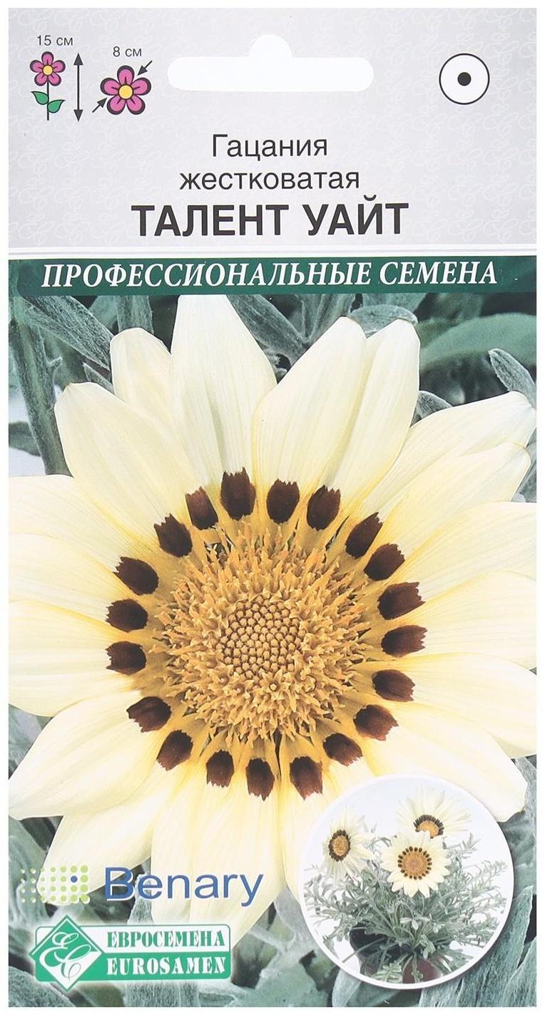 Семена Цветов Гацания жестковатая Талент Уайт, 5 шт