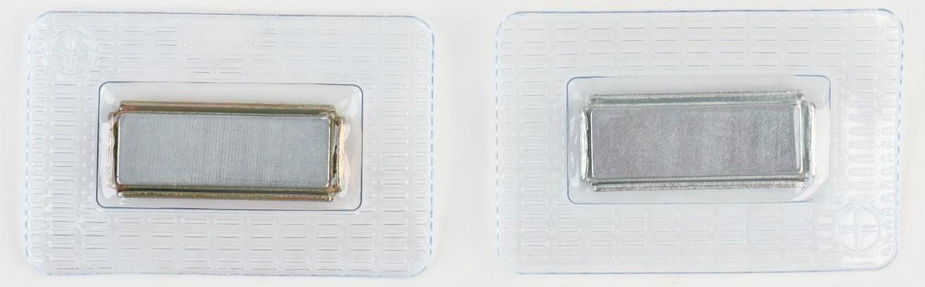 Кнопки магнитные потайные, 25 × 10 мм, 2 части, цвет серебряный