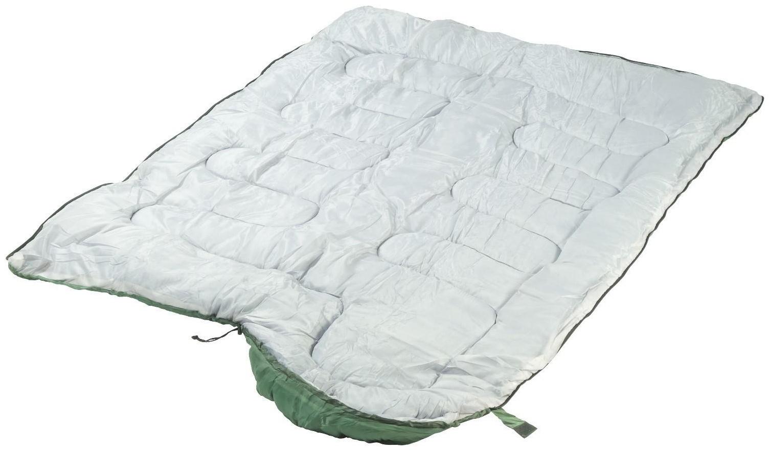 Спальный мешок туристический, 220 х 75 см, до -20 градусов, 600 г/м2 темный весенне-зеленый