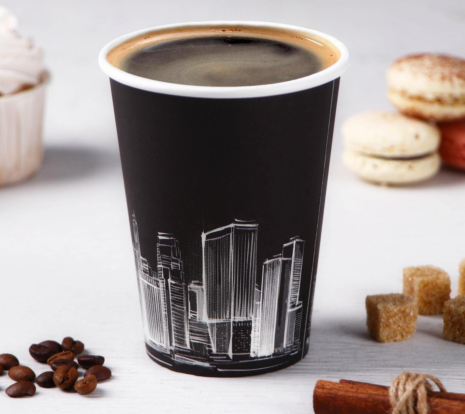 Стакан бумажный «Город чёрный» , 350 мл, d=8,5 см
