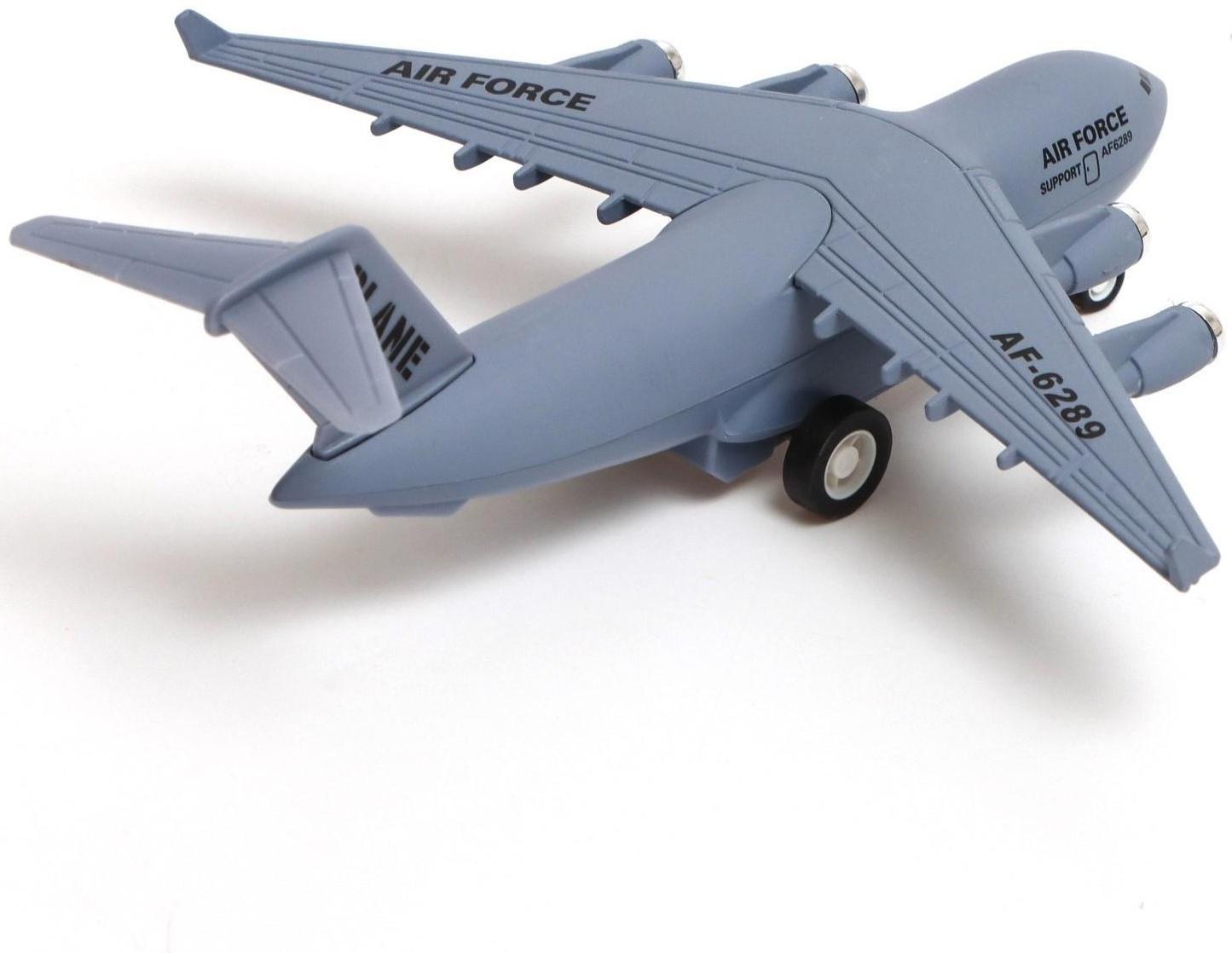 Самолёт металлический «Воздушные силы», инерционный