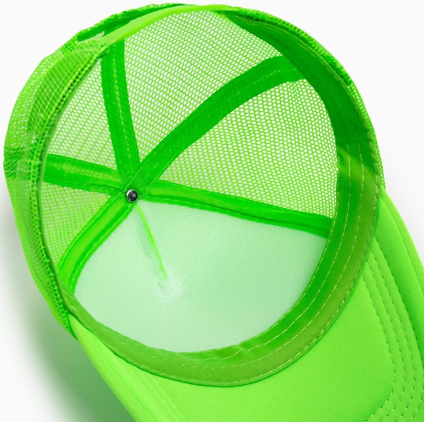 Бейсболка с сеткой MINAKU, цвет зелёный, размер 56-58