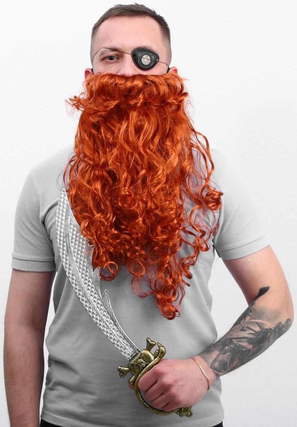 Карнавальный набор «Пират рыжий», борода, сабля, ободок