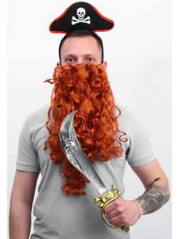 Карнавальный набор «Пират рыжий», борода, сабля, ободок