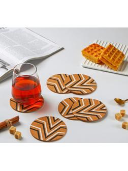 Набор подставок под горячее Доляна, 6 шт, d=10 см