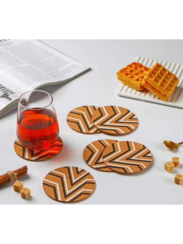 Набор подставок под горячее Доляна, 6 шт, d=10 см