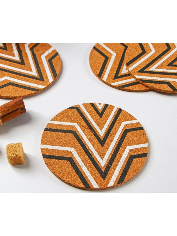 Набор подставок под горячее Доляна, 6 шт, d=10 см