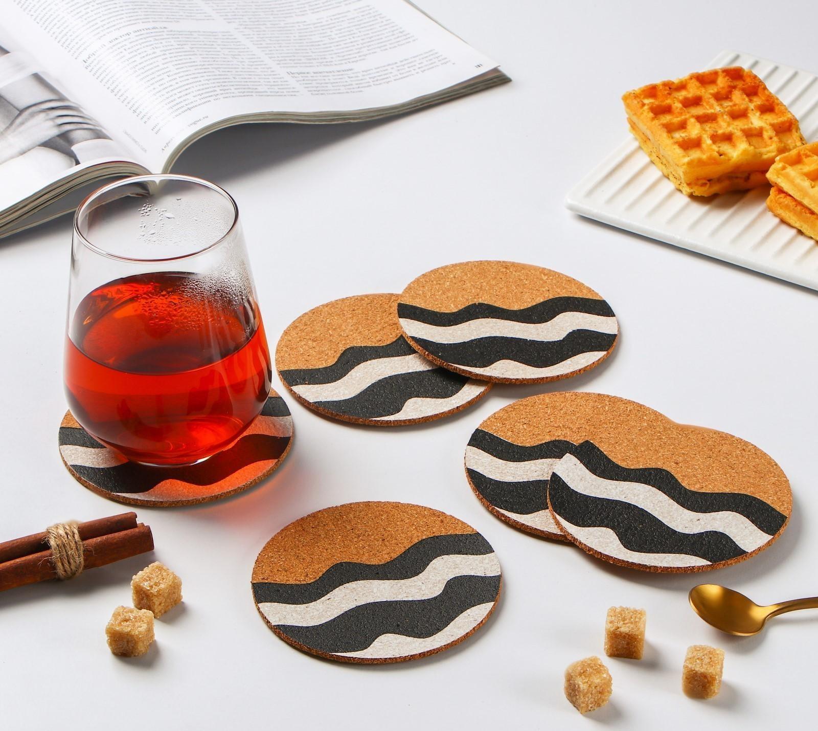 Набор подставок под горячее Доляна «Волнение», 6 шт, d=10 см