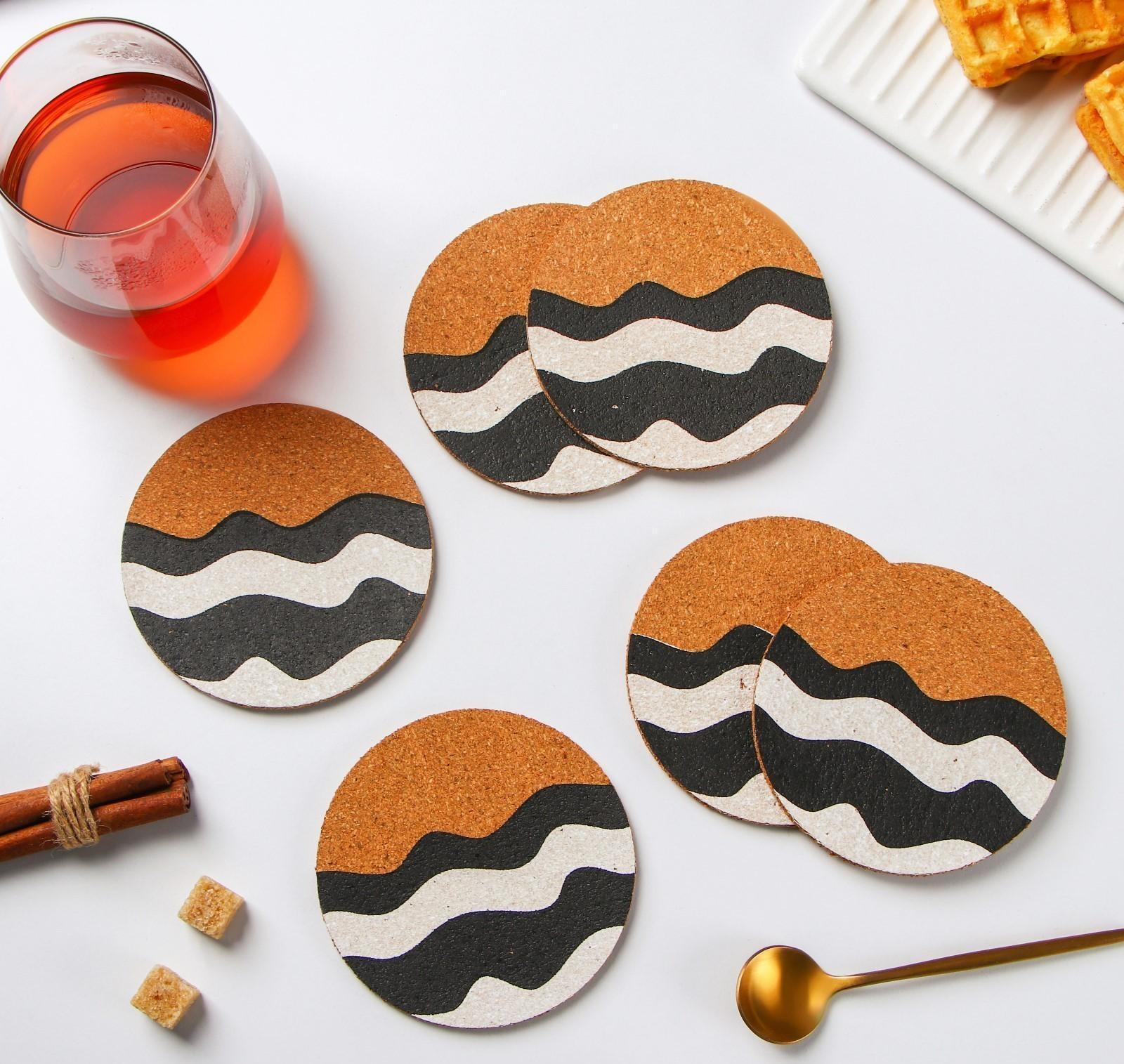 Набор подставок под горячее Доляна «Волнение», 6 шт, d=10 см