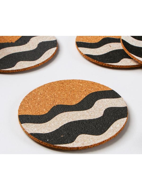 Набор подставок под горячее Доляна «Волнение», 6 шт, d=10 см