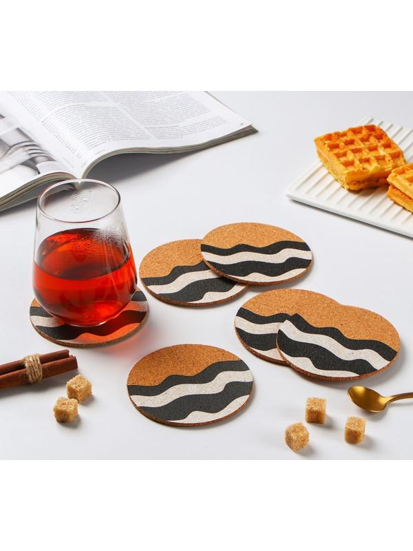 Набор подставок под горячее Доляна «Волнение», 6 шт, d=10 см