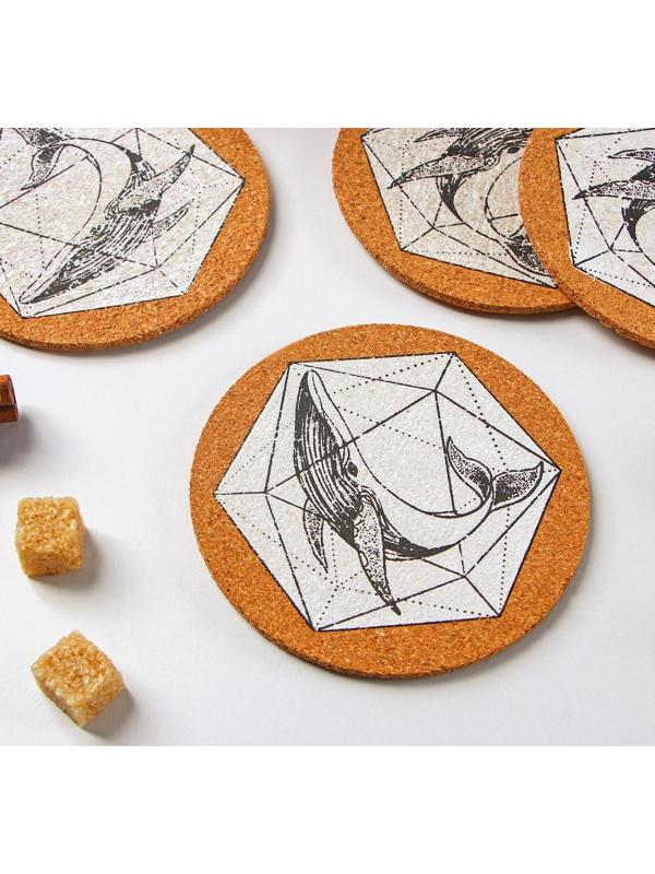 Набор подставок под горячее Доляна «Кит», 6 шт, d=10 см