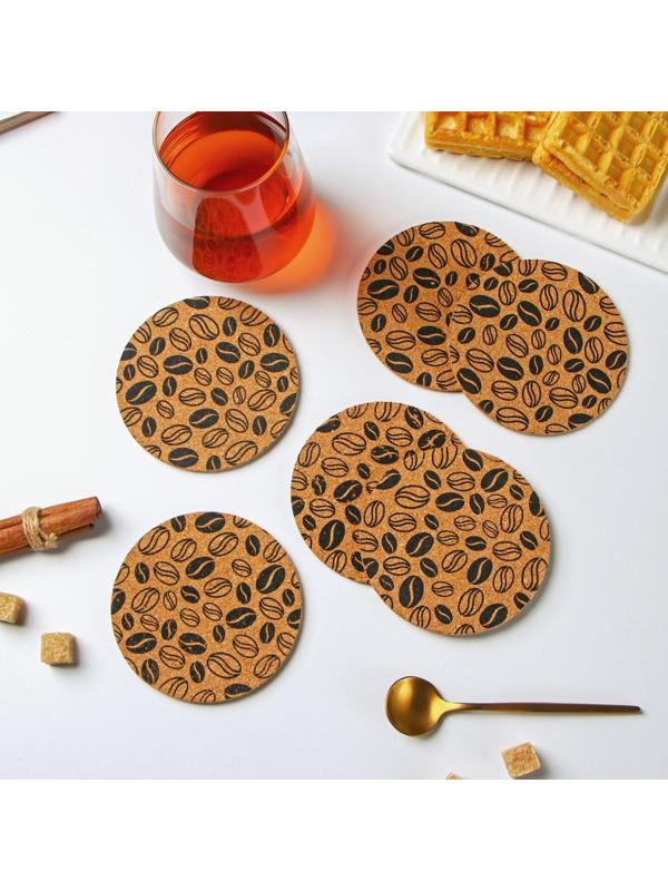 Набор подставок под горячее Доляна «Кофе», 6 шт, d=10 см