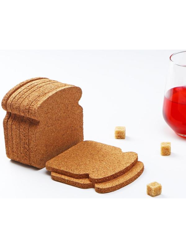 Набор подставок под горячее Доляна «Хлеб», 10 шт, 10×10 см