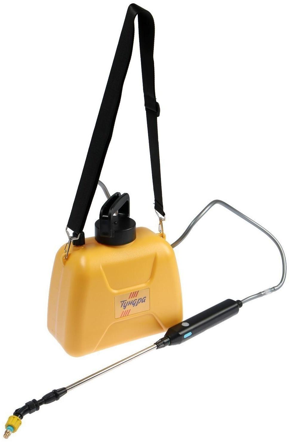 Опрыскиватель аккумуляторный ТУНДРА, 4 В, 2.4 Ач, 5 л, 0.8 л/мин, 1 насадка, Type-C