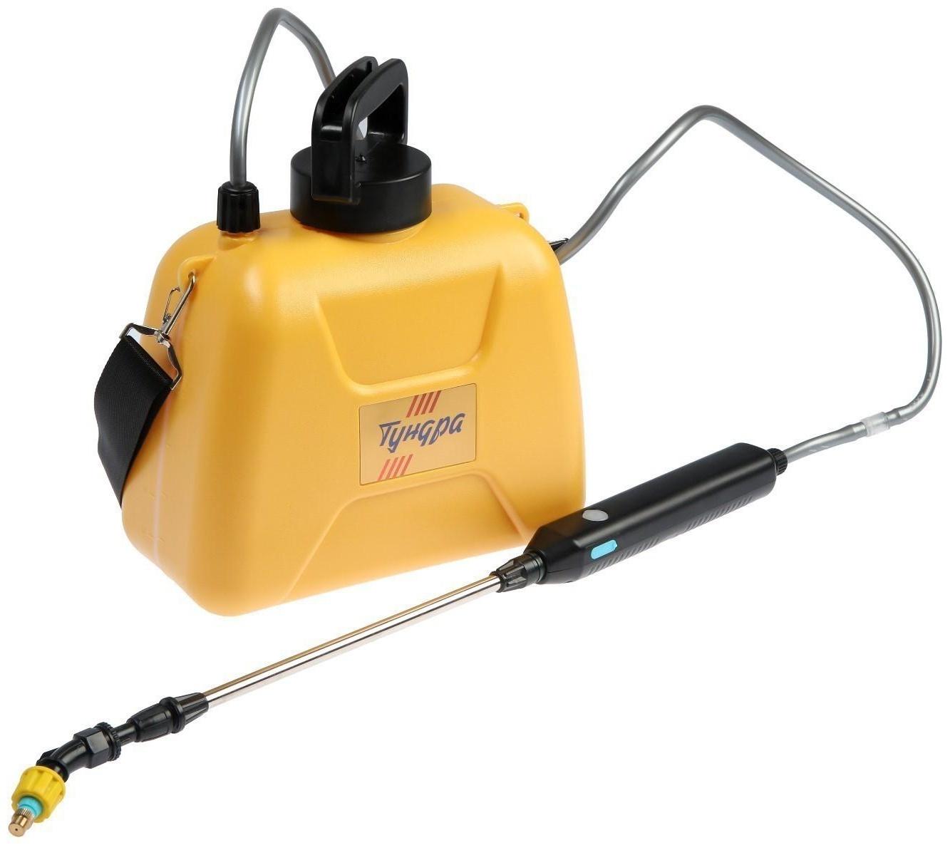 Опрыскиватель аккумуляторный ТУНДРА, 4 В, 2.4 Ач, 5 л, 0.8 л/мин, 1 насадка, Type-C