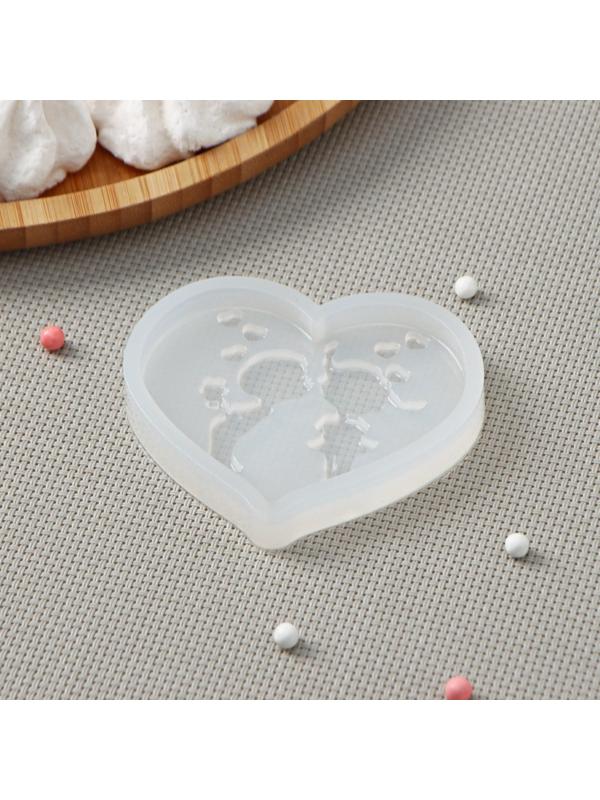 Силиконовая форма «Влюблённые», 7,5×5,5 см, цвет прозрачный