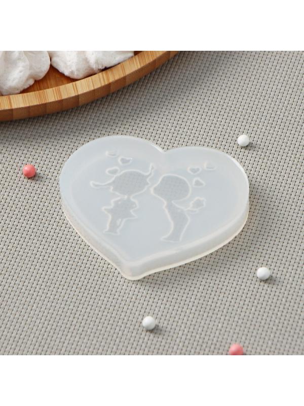 Силиконовая форма «Влюблённые», 7,5×5,5 см, цвет прозрачный