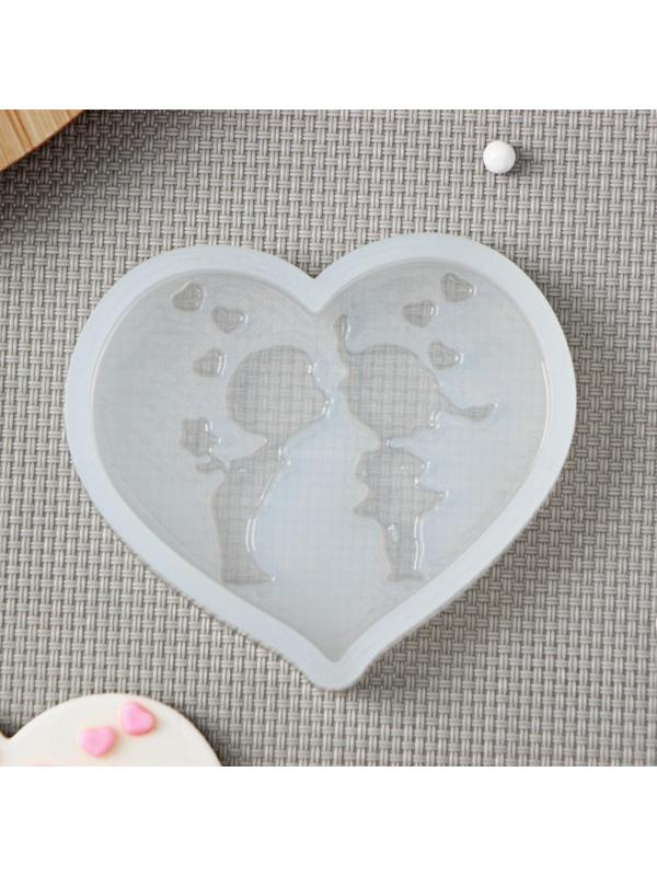 Силиконовая форма «Влюблённые», 7,5×5,5 см, цвет прозрачный