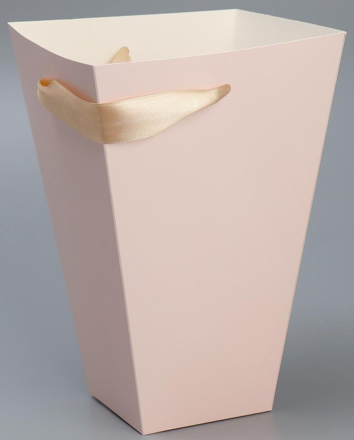 Переноска для цветов на лентах «Расцветай», 17 х 25 х 9 см