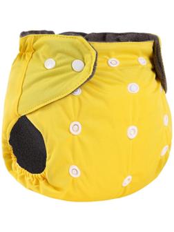 Трусики-подгузник, многоразовый, угольно-бамбуковая ткань, цвет желтый, от 0-36 мес.