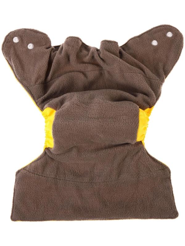 Трусики-подгузник, многоразовый, угольно-бамбуковая ткань, цвет желтый, от 0-36 мес.