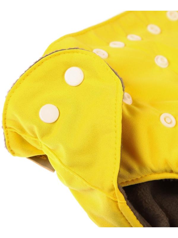 Трусики-подгузник, многоразовый, угольно-бамбуковая ткань, цвет желтый, от 0-36 мес.