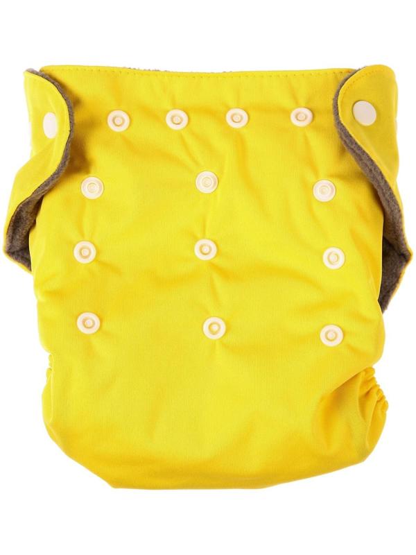 Трусики-подгузник, многоразовый, угольно-бамбуковая ткань, цвет желтый, от 0-36 мес.