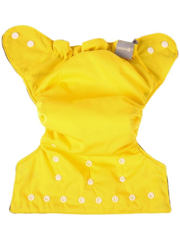 Трусики-подгузник, многоразовый, угольно-бамбуковая ткань, цвет желтый, от 0-36 мес.