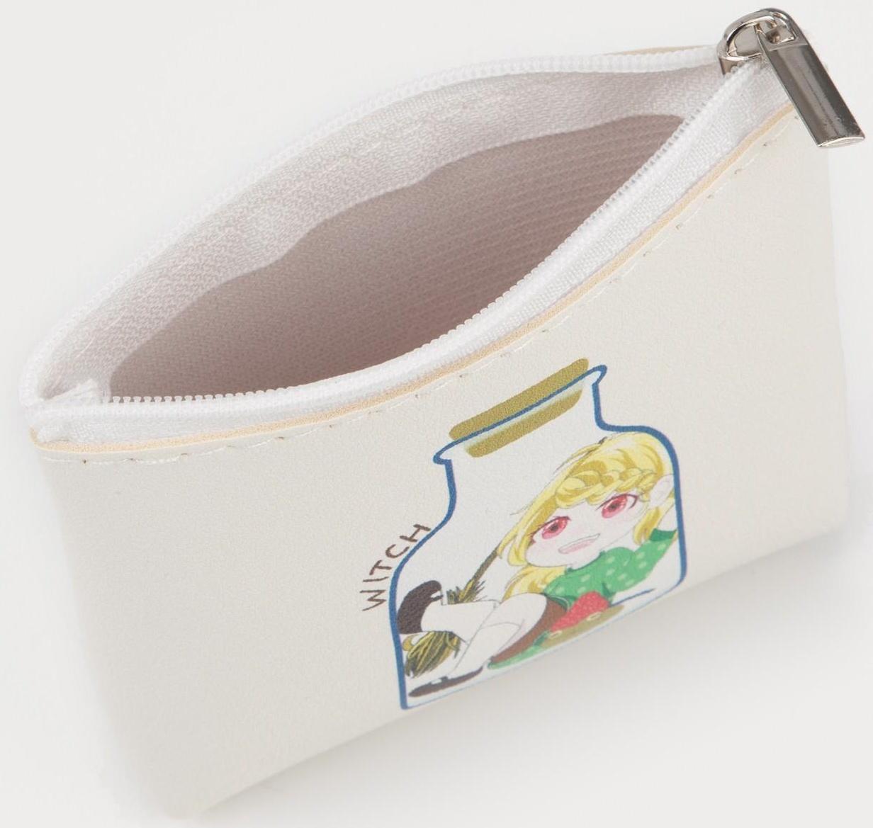 Кошелёк на молнии, цвет белый