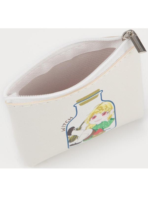 Кошелёк на молнии, цвет белый