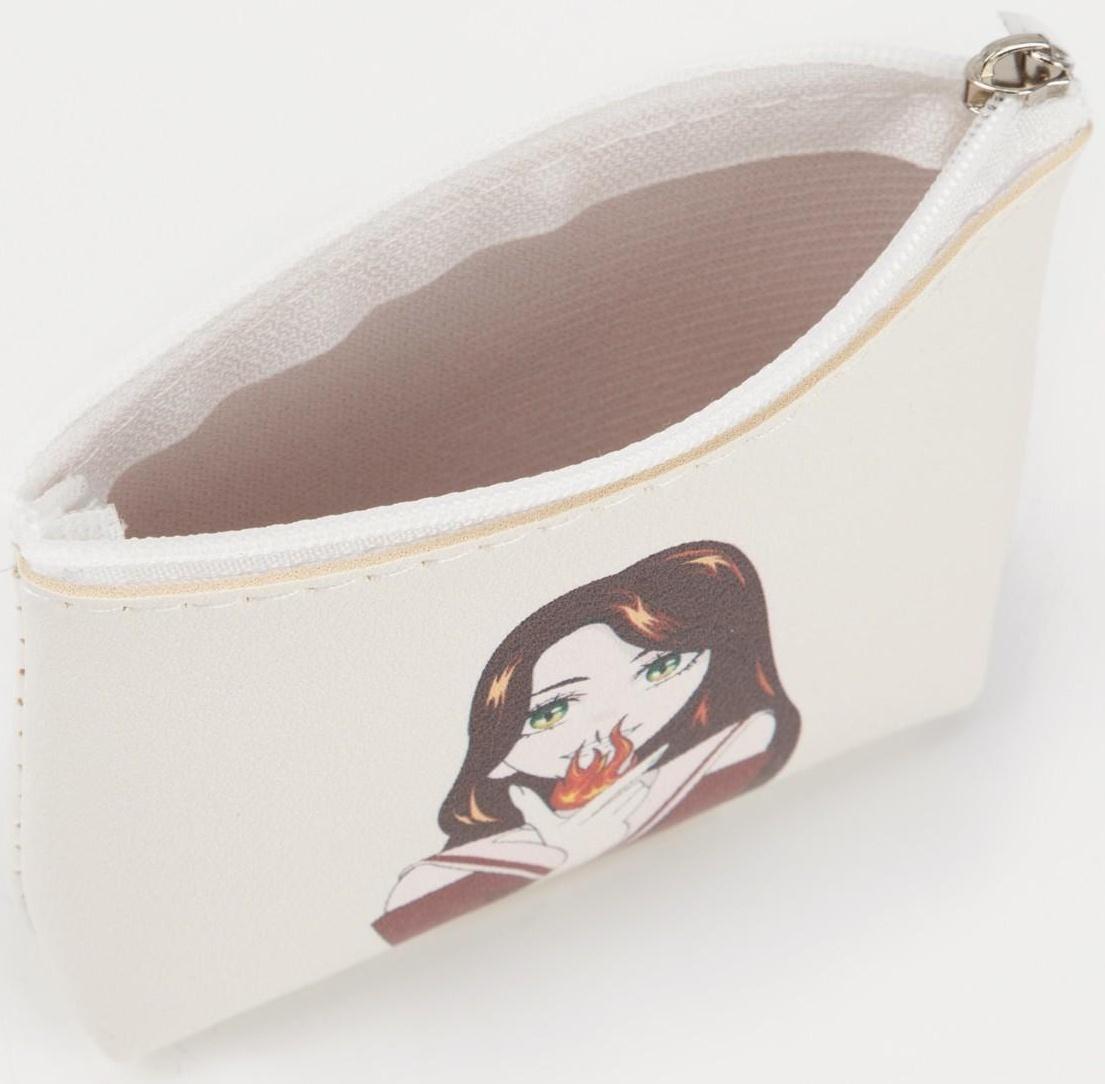 Кошелёк на молнии, цвет белый