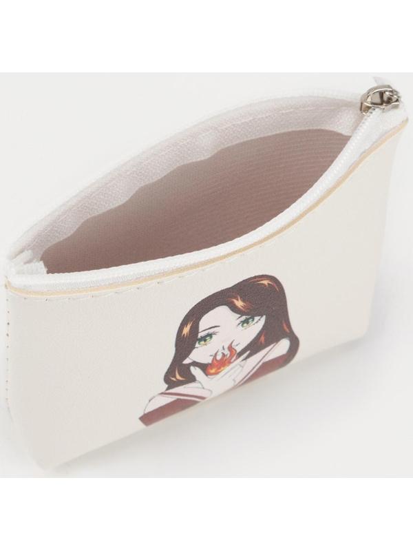 Кошелёк на молнии, цвет белый