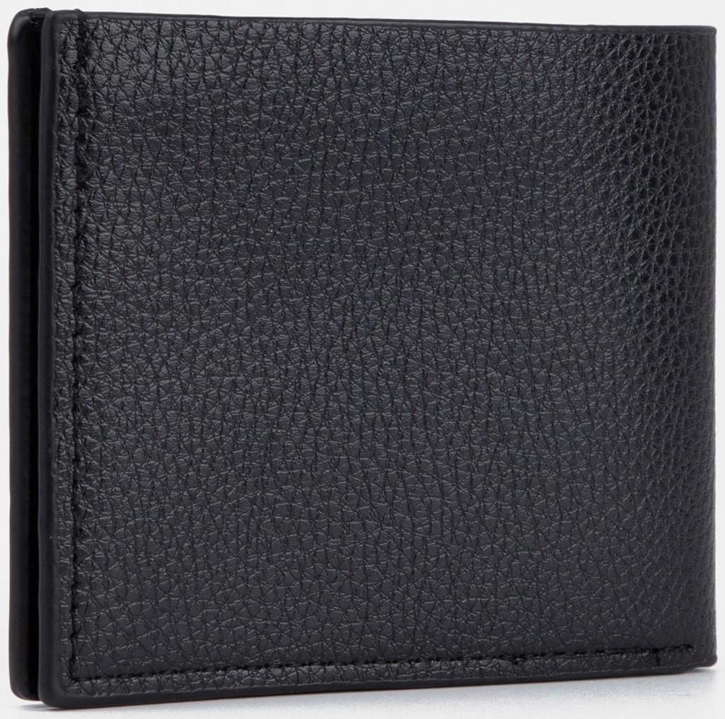 Портмоне без застёжки, для купюр, монет и карт, цвет чёрный