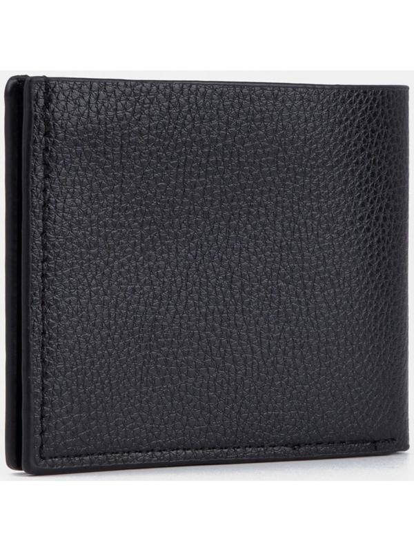 Портмоне без застёжки, для купюр, монет и карт, цвет чёрный