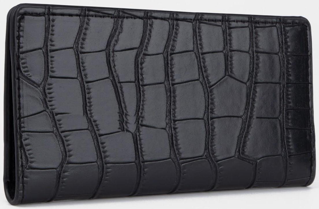 Портмоне без застёжки, цвет чёрный