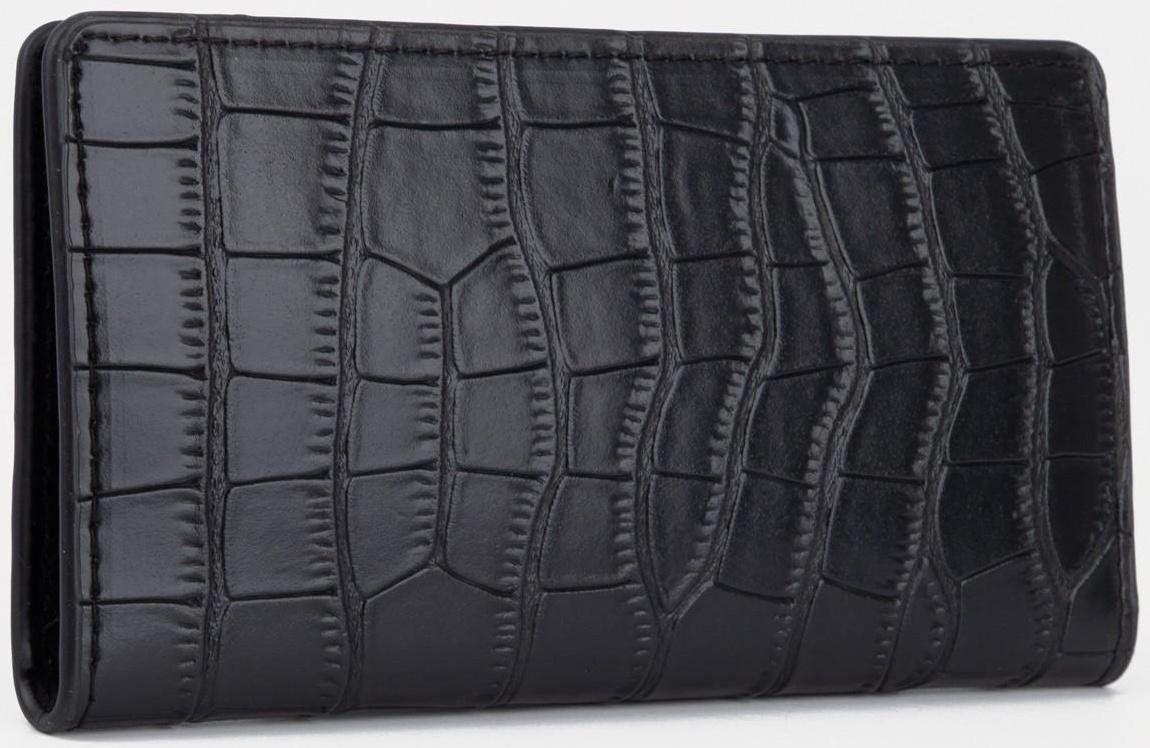 Портмоне без застёжки, цвет чёрный