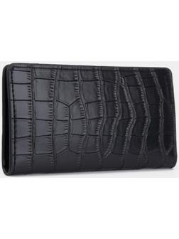 Портмоне без застёжки, цвет чёрный