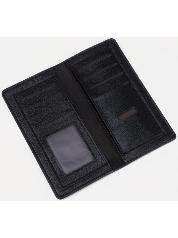 Портмоне без застёжки, цвет чёрный