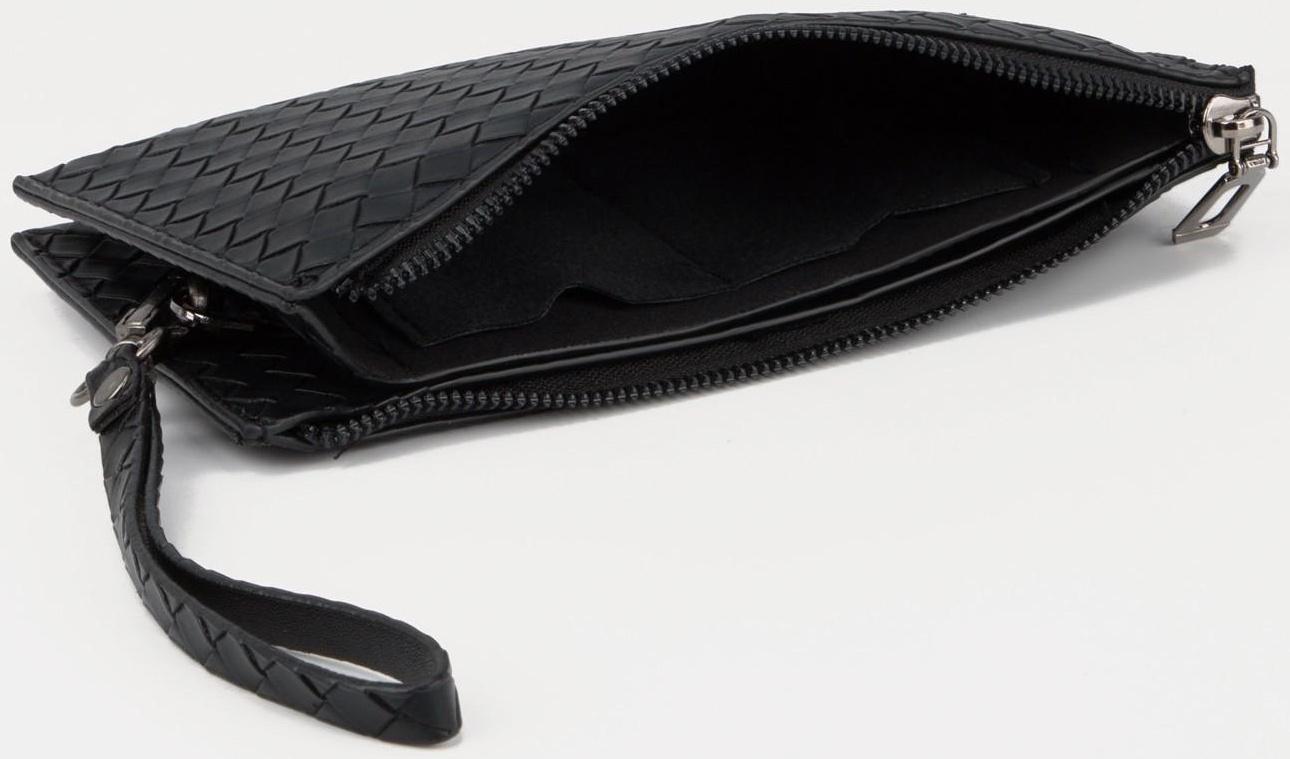 Портмоне на молнии, цвет чёрный