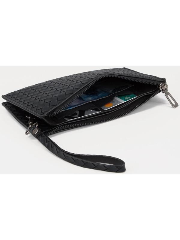 Портмоне на молнии, цвет чёрный