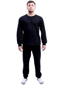 Термобелье мужское ,хлопок с начесом р.48 черный