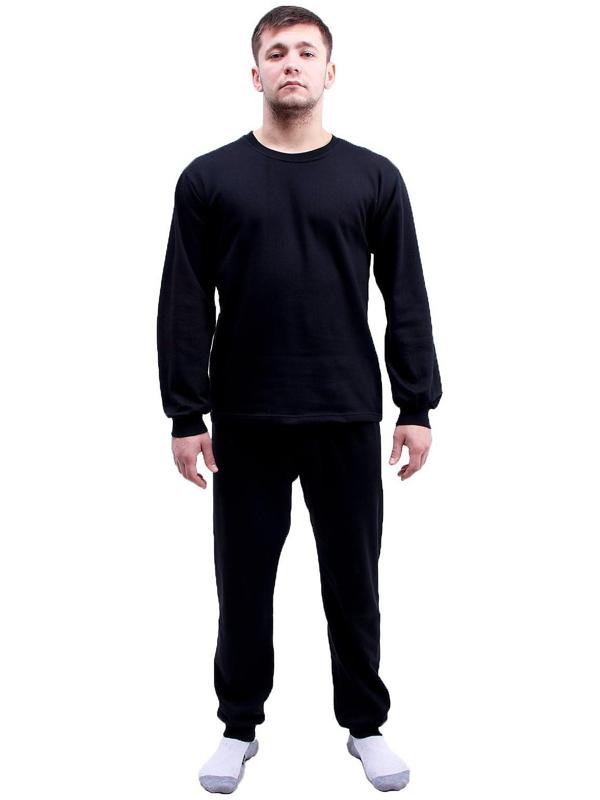 Термобелье мужское ,хлопок с начесом р.48 черный