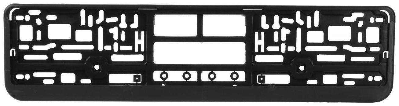 Рамка для автомобильного номера, книжка, черная, защелка