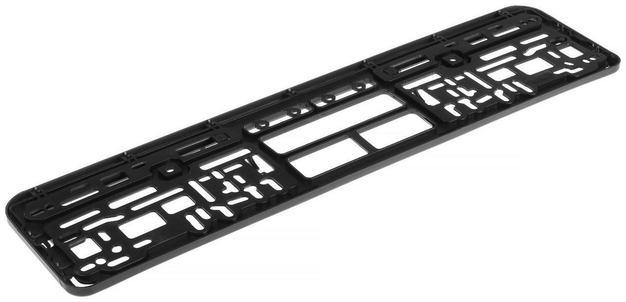 Рамка для автомобильного номера, книжка, черная, защелка