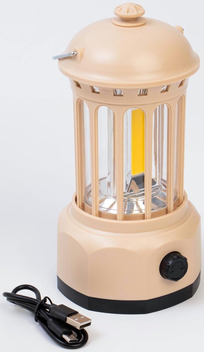 Фонарь кемпинговый аккумуляторный, 3.7 Вт, 1200 мАч, 400 лм, 3 СОВ, 2 режима, type-c, IPX4