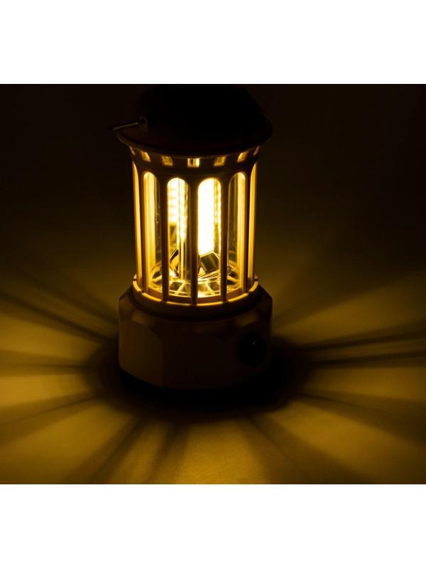 Фонарь кемпинговый аккумуляторный, 3.7 Вт, 1200 мАч, 400 лм, 3 СОВ, 2 режима, type-c, IPX4