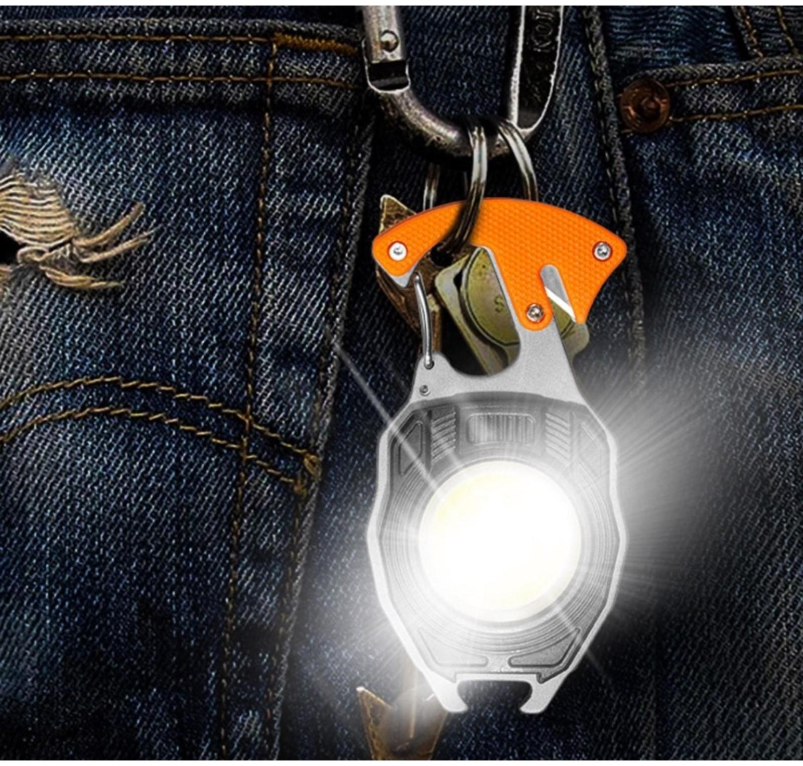 Фонарь многофункциональный, 5 Вт, 740 лм, 500 мАч, COB, зажигалка, 2 отвертки, открывашка