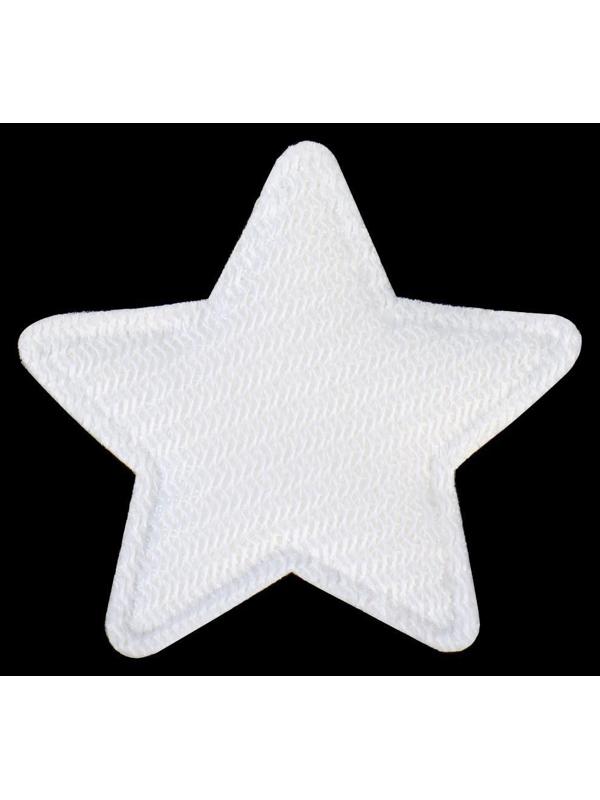 Аппликация «Звёздочка», 3,7 × 3,7 см, 10 шт, цвет серебряный